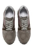 Men's Mink Leather Suede Detailed Sneaker | Derimod Men's Mink Leather Suede Detailed Sneaker | Derimod