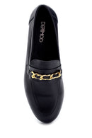 Kadın Deri Zincir Detaylı Loafer | Derimod Kadın Deri Zincir Detaylı Loafer | Derimod