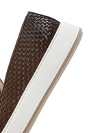 Erkek Kahverengi Kalın Tabanlı Örgü Deri Casual Loafer | Derimod Erkek Kahverengi Kalın Tabanlı Örgü Deri Casual Loafer | Derimod