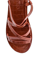Women's Casual Crocodile Patterned Sandals | Derimod Women's Casual Crocodile Patterned Sandals | Derimod