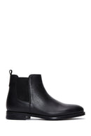 Men's Black Leather Chelsea Flat Boots | Derimod Men's Black Leather Chelsea Flat Boots | Derimod