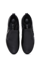Women's Black Leather Wedge Heeled Comfort Shoes | Derimod Women's Black Leather Wedge Heeled Comfort Shoes | Derimod