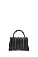 Kadın Antrasit Uzun Askılı Taşlı Mini Kol Çantası | Derimod Kadın Antrasit Uzun Askılı Taşlı Mini Kol Çantası | Derimod