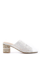 Women's Braided Heeled Slippers | Derimod Women's Braided Heeled Slippers | Derimod