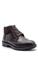 Men's Suede Detailed Leather Boots | Derimod Men's Suede Detailed Leather Boots | Derimod