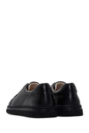 Erkek Siyah Bağcıklı Deri Sneaker | Derimod Erkek Siyah Bağcıklı Deri Sneaker | Derimod