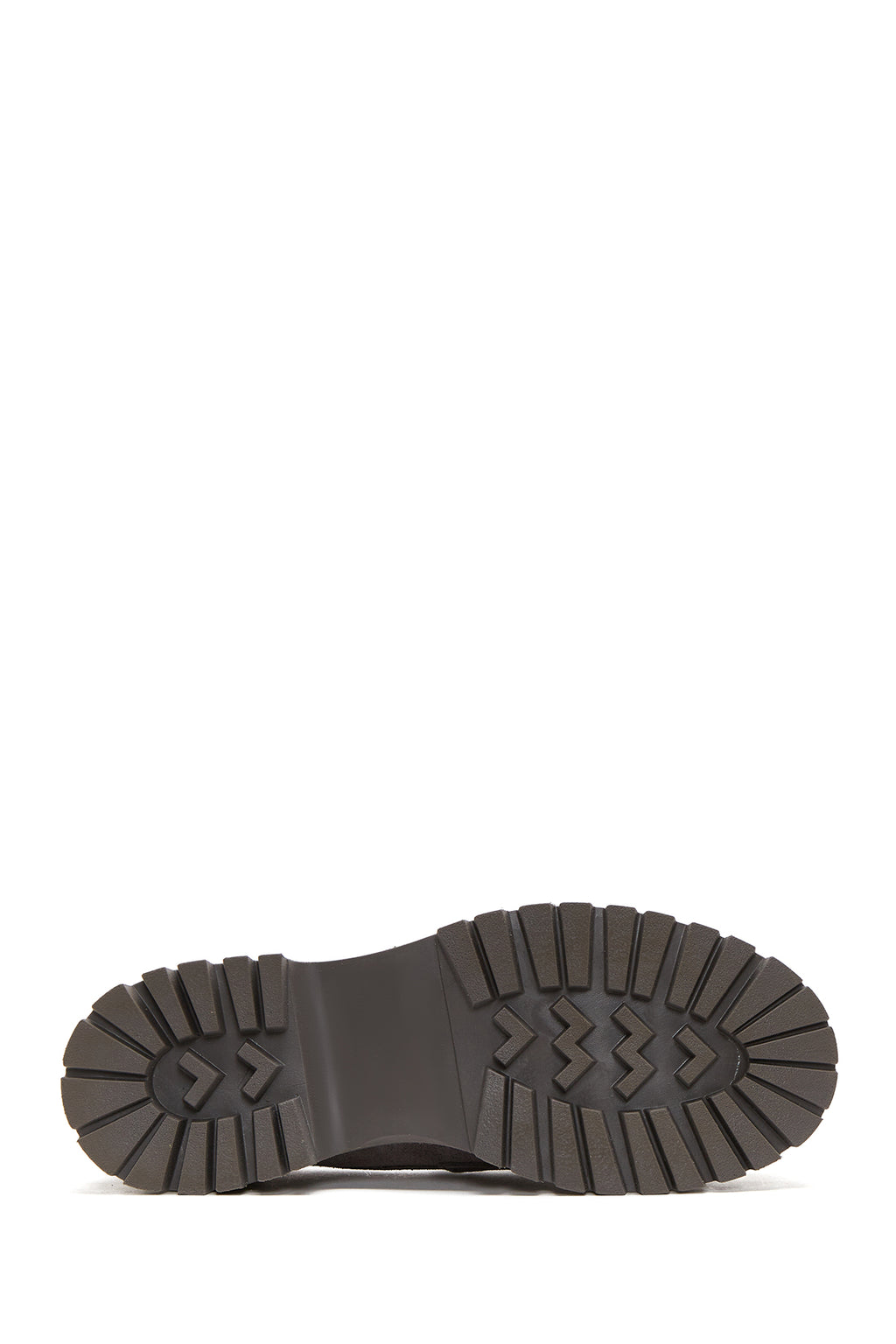 Kadın Gri Deri Süet Maskülen Loafer