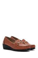 Kadın Taba Dolgu Topuk Loafer | Derimod Kadın Taba Dolgu Topuk Loafer | Derimod