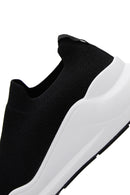 Women's Black Thick Soled Fabric Sneaker | Derimod Women's Black Thick Soled Fabric Sneaker | Derimod