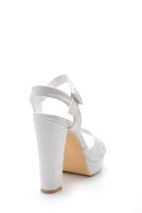 Women's Crocodile Patterned Heeled Shoes | Derimod Women's Crocodile Patterned Heeled Shoes | Derimod