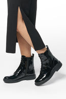 Geox Kadın Siyah Spherica Ec1 Bağcıklı Rugan Deri Postal Bot | Derimod Geox Kadın Siyah Spherica Ec1 Bağcıklı Rugan Deri Postal Bot | Derimod