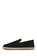 Erkek Siyah Süet Deri Espadril | Derimod Erkek Siyah Süet Deri Espadril | Derimod
