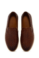 Erkek Taba Örgü Deri Casual Loafer | Derimod Erkek Taba Örgü Deri Casual Loafer | Derimod