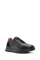 Erkek Siyah Bağcıklı Deri Sneaker | Derimod Erkek Siyah Bağcıklı Deri Sneaker | Derimod