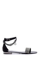 Women's Leather Accessory Detailed Sandals | Derimod Women's Leather Accessory Detailed Sandals | Derimod