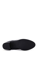 Woman Black Zip Closure Chunky-Heel Boots | Derimod Woman Black Zip Closure Chunky-Heel Boots | Derimod
