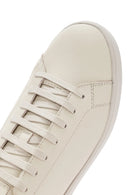 Geox Women's Beige Spherica Ecub-1 Lace-Up Leather Sneaker | Derimod Geox Women's Beige Spherica Ecub-1 Lace-Up Leather Sneaker | Derimod