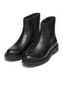 Geox Women's Black Serilda Zippered Leather Boots | Derimod Geox Women's Black Serilda Zippered Leather Boots | Derimod