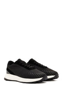 Derimod Zero Men's Black Lace-Up Thick Soled Fabric Sneaker | Derimod Derimod Zero Men's Black Lace-Up Thick Soled Fabric Sneaker | Derimod