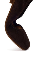 Woman Brown Suede Leather Ballet Flat | Derimod Woman Brown Suede Leather Ballet Flat | Derimod