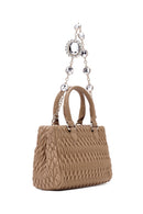 Kadın Camel Uzun Askılı Kapitone Kol Çantası | Derimod Kadın Camel Uzun Askılı Kapitone Kol Çantası | Derimod