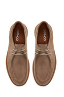 Male Beige Lace-Up Thick-Soled Suede Casual Shoes | Derimod Male Beige Lace-Up Thick-Soled Suede Casual Shoes | Derimod