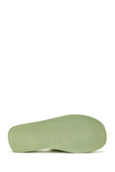 Women's Green Corded Heel Slippers | Derimod Women's Green Corded Heel Slippers | Derimod
