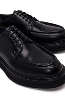 Male Black Lace-Up Thick-Soled Leather Casual Shoes | Derimod Male Black Lace-Up Thick-Soled Leather Casual Shoes | Derimod