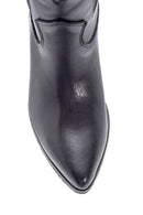 Women's Leather Heeled Cowboy Boots | Derimod Women's Leather Heeled Cowboy Boots | Derimod