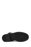 Women's Black Zippered Leather Boots | Derimod Women's Black Zippered Leather Boots | Derimod