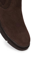 Male Brown Zip Closure Suede Boots | Derimod Male Brown Zip Closure Suede Boots | Derimod