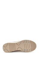 Derimod Zero Kadın Bej Fermuarlı Dolgu Topuklu Kumaş Sneaker | Derimod Derimod Zero Kadın Bej Fermuarlı Dolgu Topuklu Kumaş Sneaker | Derimod