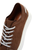 Erkek Vizon Nubuk Deri Sneaker | Derimod Erkek Vizon Nubuk Deri Sneaker | Derimod
