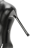 Women's Black Zippered Thin Heeled Leather Boots | Derimod Women's Black Zippered Thin Heeled Leather Boots | Derimod