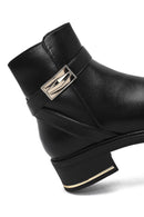 Woman Black Zip Closure Buckle Detailed Boots | Derimod Woman Black Zip Closure Buckle Detailed Boots | Derimod