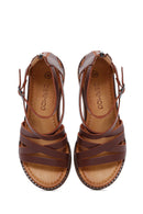 Women's Brown Leather Bodrum Sandals | Derimod Women's Brown Leather Bodrum Sandals | Derimod