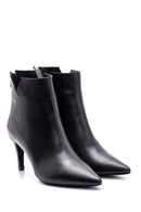 Women's Crocodile Detailed Leather Boots | Derimod Women's Crocodile Detailed Leather Boots | Derimod
