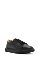 Kadın Siyah Bağcıklı Deri Sneaker | Derimod Kadın Siyah Bağcıklı Deri Sneaker | Derimod