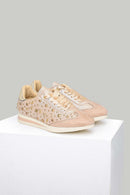 Gold Women's Sports Shoes with Staple Detail | Derimod Gold Women's Sports Shoes with Staple Detail | Derimod