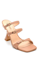 Women's Heeled Leather Slippers | Derimod Women's Heeled Leather Slippers | Derimod
