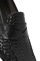Erkek Siyah Örgü Deri Klasik Loafer | Derimod Erkek Siyah Örgü Deri Klasik Loafer | Derimod