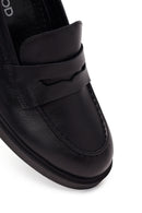 Kadın Siyah Kalın Topuklu Deri Maskülen Loafer | Derimod Kadın Siyah Kalın Topuklu Deri Maskülen Loafer | Derimod