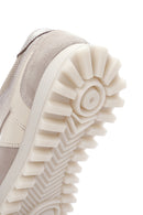 Kadın Bej Kalın Tabanlı Deri Sneaker | Derimod Kadın Bej Kalın Tabanlı Deri Sneaker | Derimod