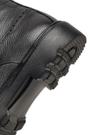 Men's Black Zippered Leather Casual Boot | Derimod Men's Black Zippered Leather Casual Boot | Derimod