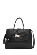 Kadın Siyah Uzun Askılı Klasik Kol Çantası | Derimod Kadın Siyah Uzun Askılı Klasik Kol Çantası | Derimod