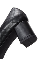 Women's Leather Gritti For Derimod Quilted Heeled Shoes | Derimod Women's Leather Gritti For Derimod Quilted Heeled Shoes | Derimod