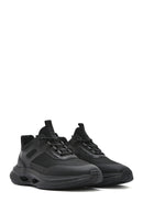 Men's Black Thick Sole Lace Up Fabric Sneaker | Derimod Men's Black Thick Sole Lace Up Fabric Sneaker | Derimod