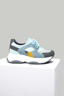 High-Based Colorful Women's Leather Sneaker | Derimod High-Based Colorful Women's Leather Sneaker | Derimod