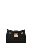 Women's Black Long Strap Printed Shoulder Bag | Derimod Women's Black Long Strap Printed Shoulder Bag | Derimod