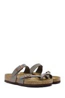 Birkenstock Kadın Vizon Mayari Bf Parmak Arası Nubuk Terlik | Derimod Birkenstock Kadın Vizon Mayari Bf Parmak Arası Nubuk Terlik | Derimod
